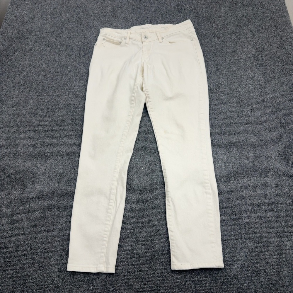 Levis Jeans Womens 28 White Denim Demi Curve Modern Rise Skinny Casual Style